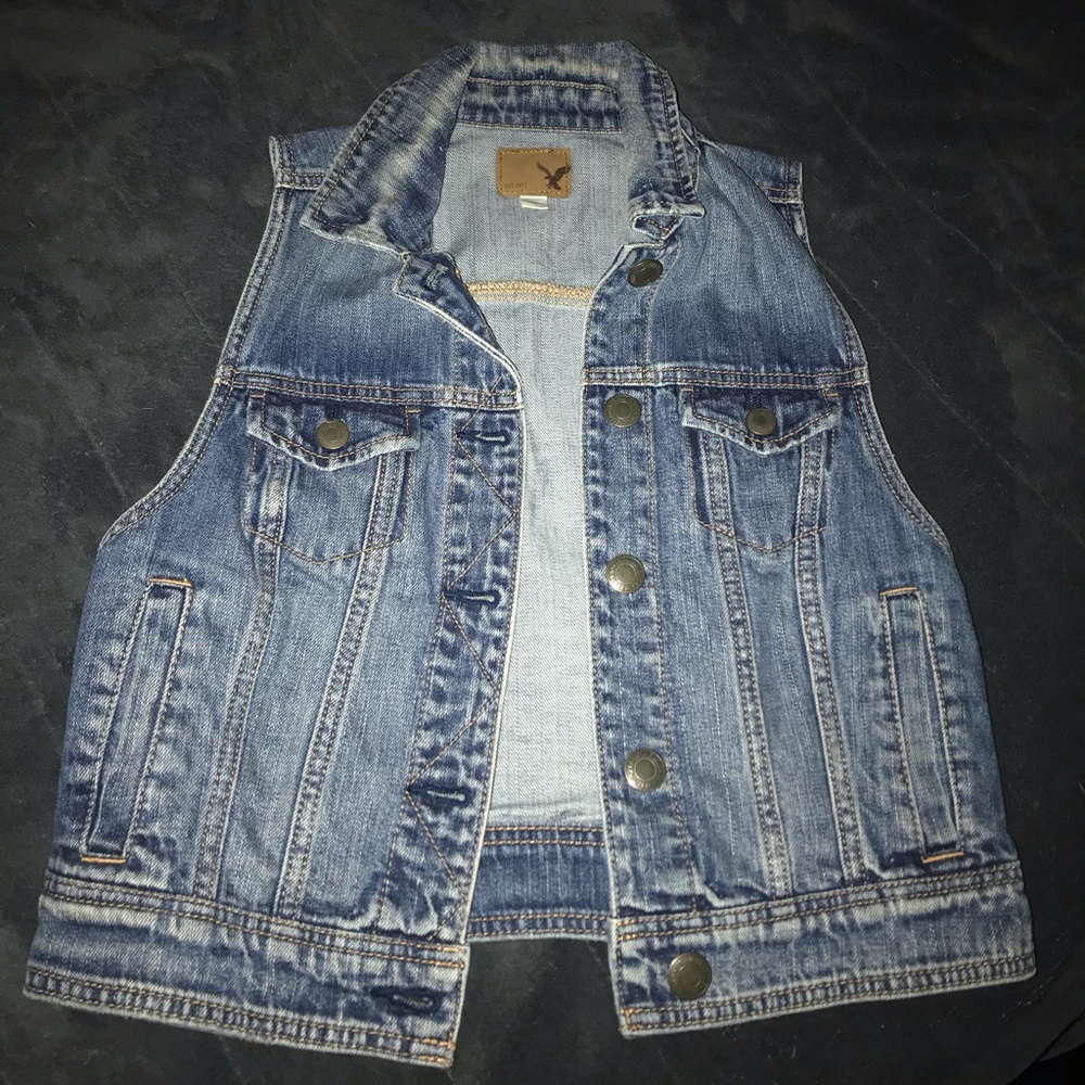 American Eagle jean jacket sleeveless
